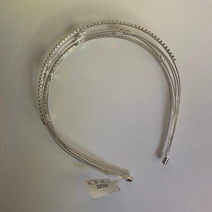 5/$20 💥 Icing silver headband metal crown triple strand NWT
